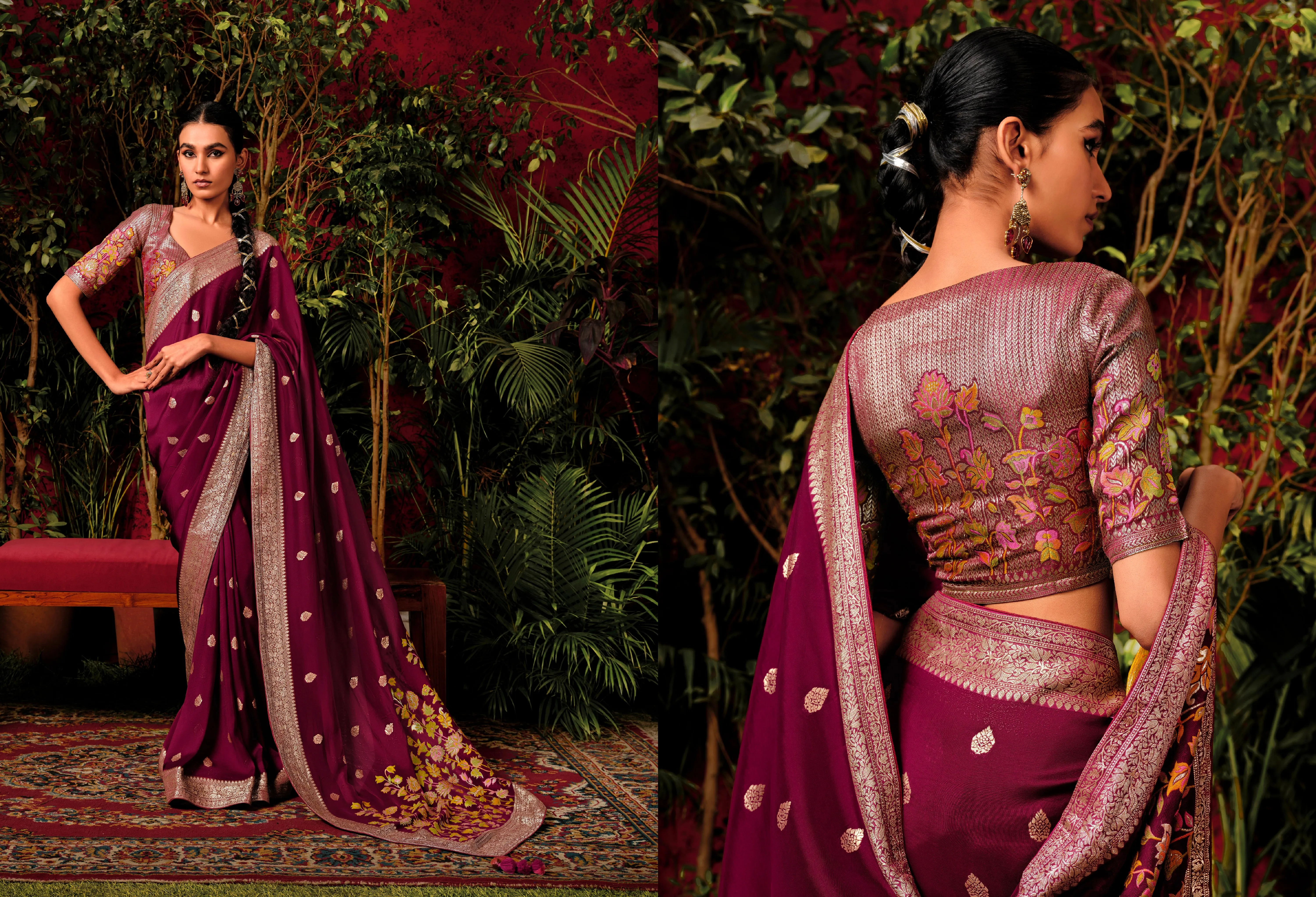 Beautiful Designer Wedding Wear Pure Viscose Dola Silk Saree