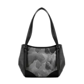 Black Leather Tote Bag The Grey Rocks