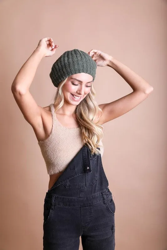 Boucle Knit Beret in multiple colors