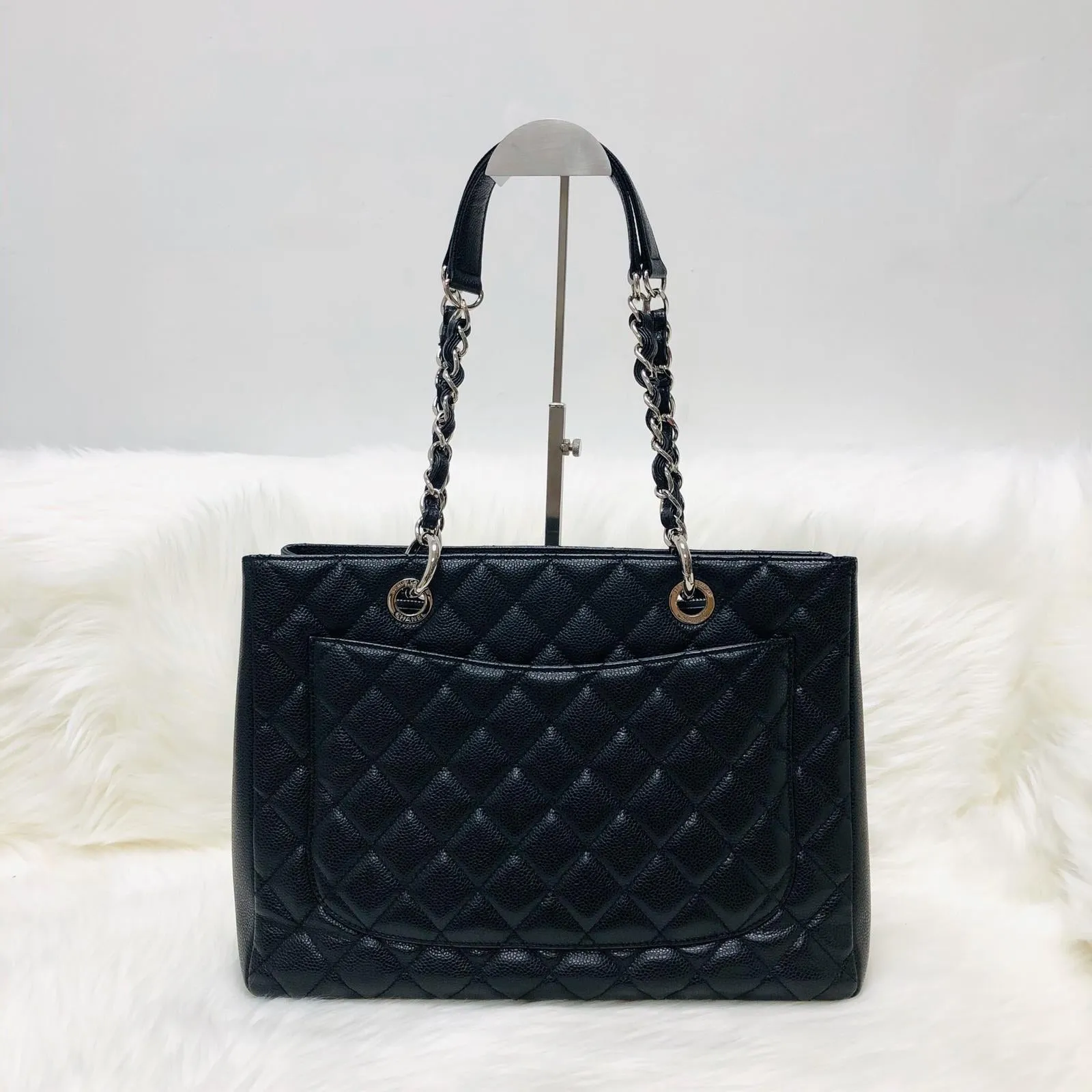Chanel Black Caviar GST in Black with SHW