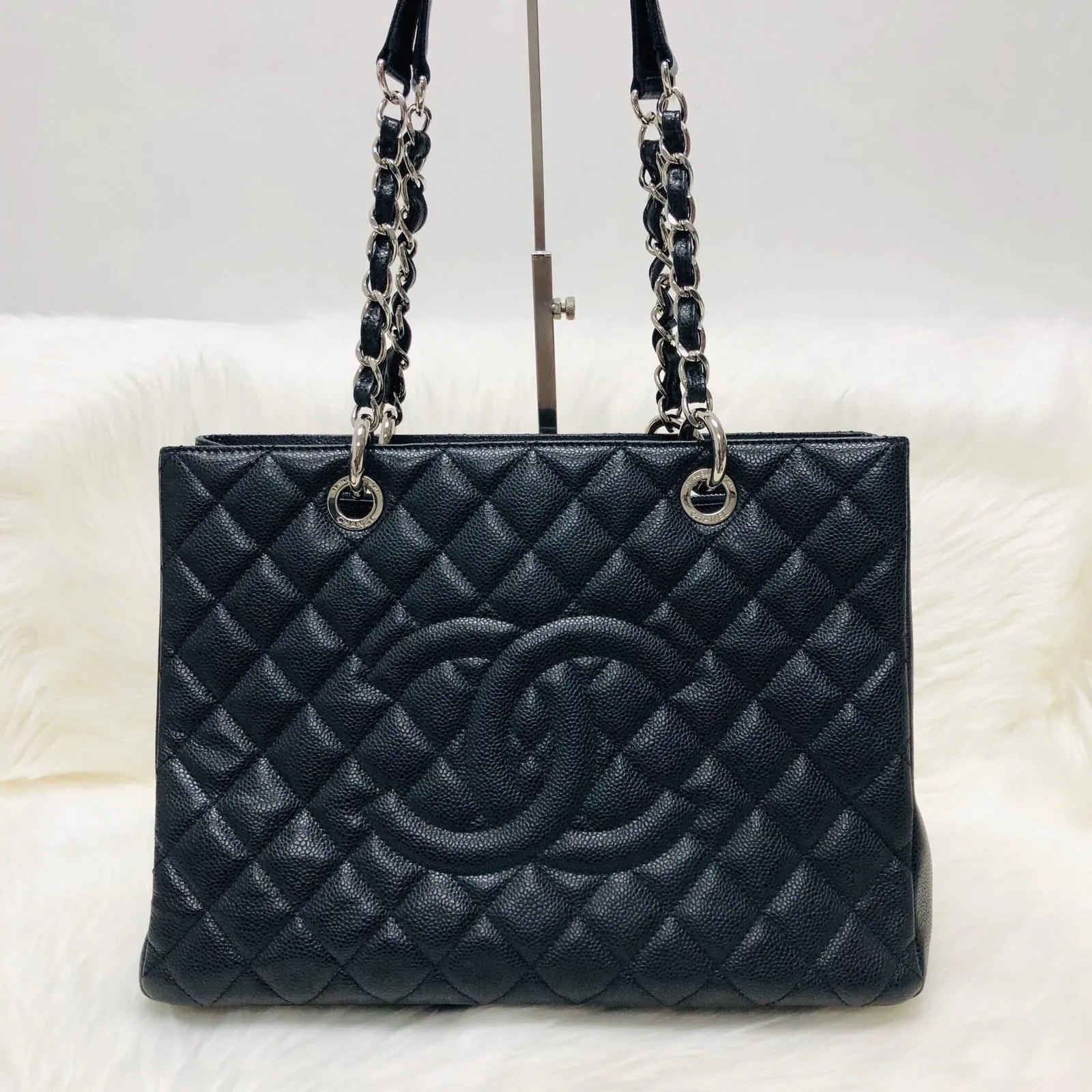 Chanel Black Caviar GST in Black with SHW