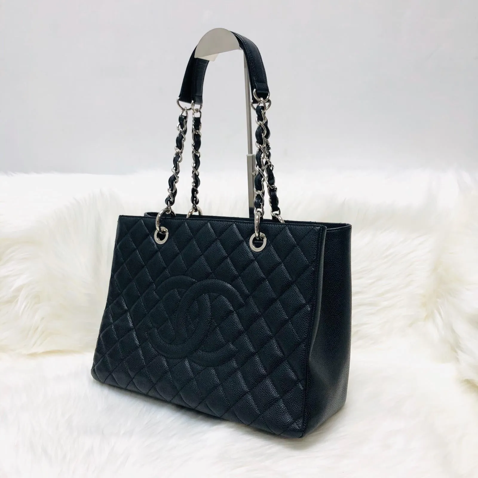 Chanel Black Caviar GST in Black with SHW