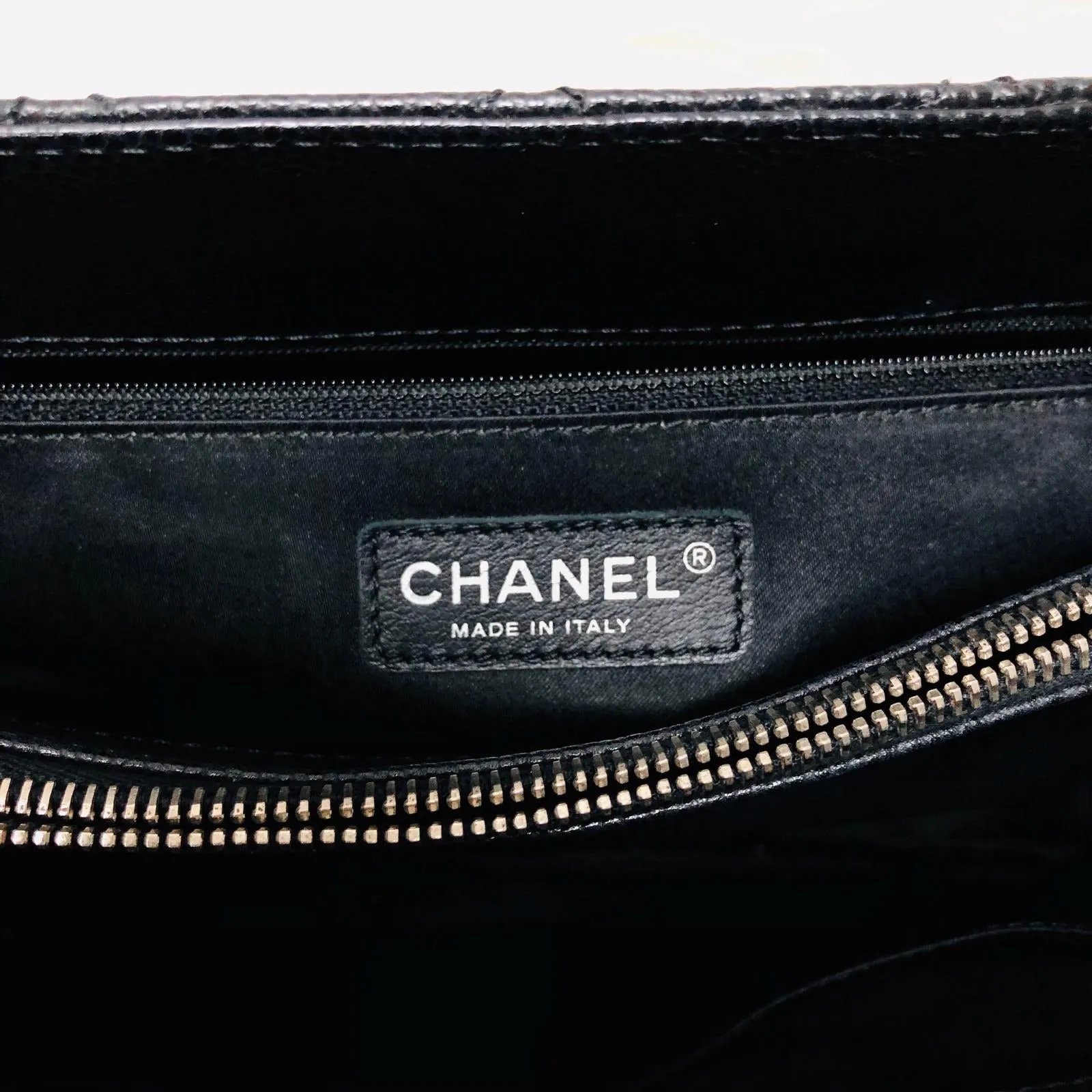 Chanel Black Caviar GST in Black with SHW