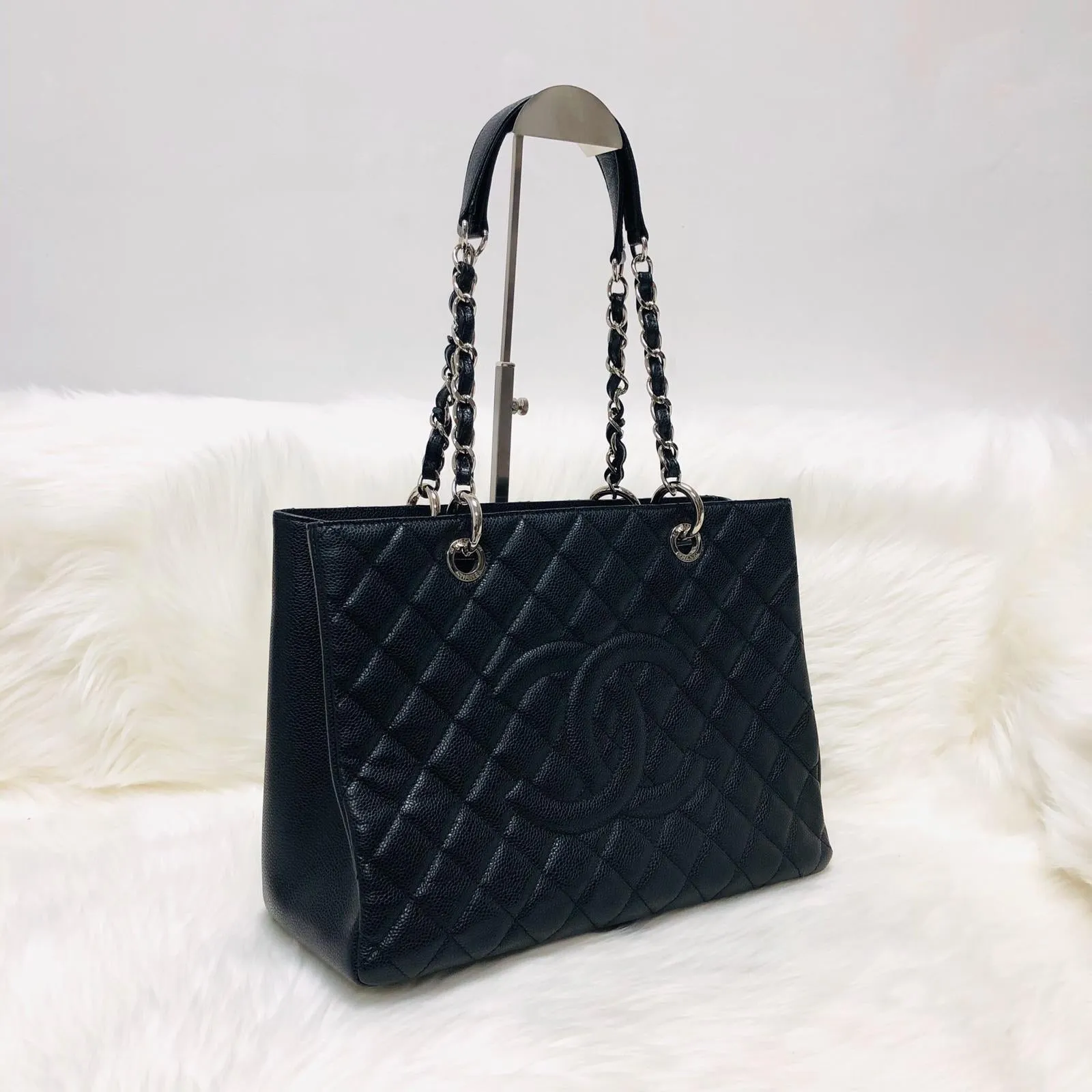 Chanel Black Caviar GST in Black with SHW
