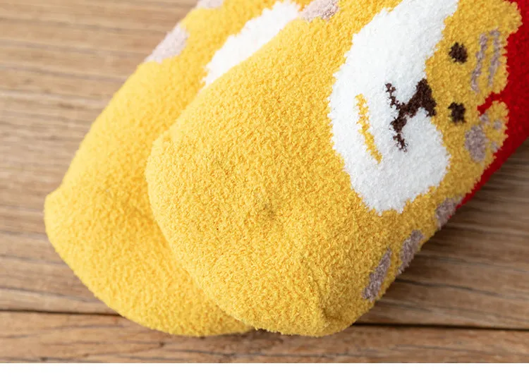 Christmas Socks Extra Fleece Thick Warm Lamb Fleece Home Sleeping Socks