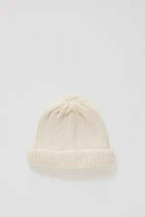 Cotton Roll Up Beanie Ivory