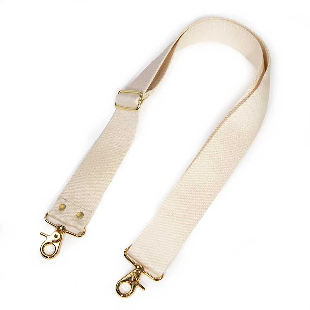 Cotton Webbing Cross Body/Shoulder Strap- Natural