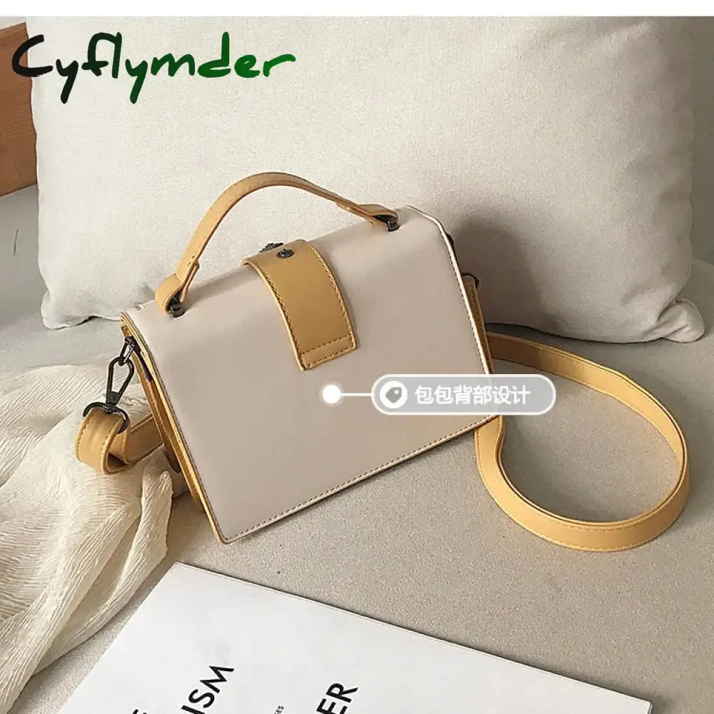 Cyflymder Elegant Female Casual Tote Bag Fashion New High Quality PU Leather Women's Designer Handbag Rivet Shoulder Messenger Bag