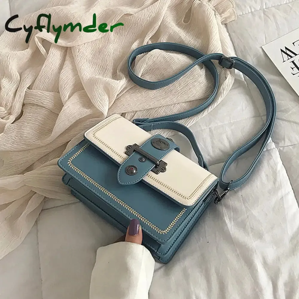 Cyflymder Elegant Female Casual Tote Bag Fashion New High Quality PU Leather Women's Designer Handbag Rivet Shoulder Messenger Bag