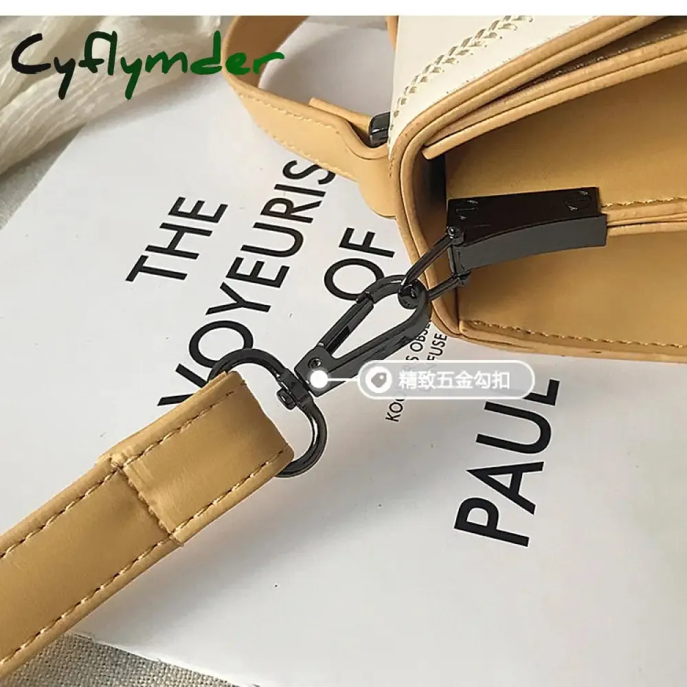 Cyflymder Elegant Female Casual Tote Bag Fashion New High Quality PU Leather Women's Designer Handbag Rivet Shoulder Messenger Bag