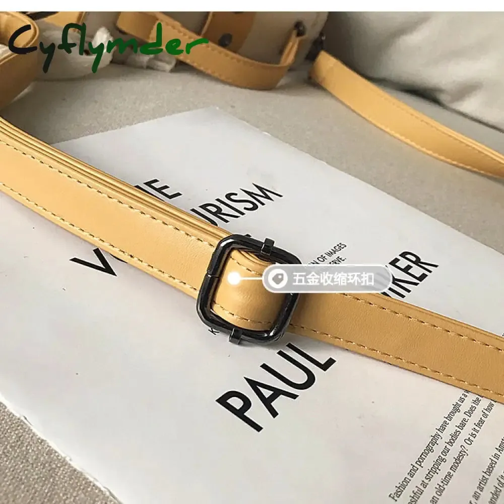 Cyflymder Elegant Female Casual Tote Bag Fashion New High Quality PU Leather Women's Designer Handbag Rivet Shoulder Messenger Bag