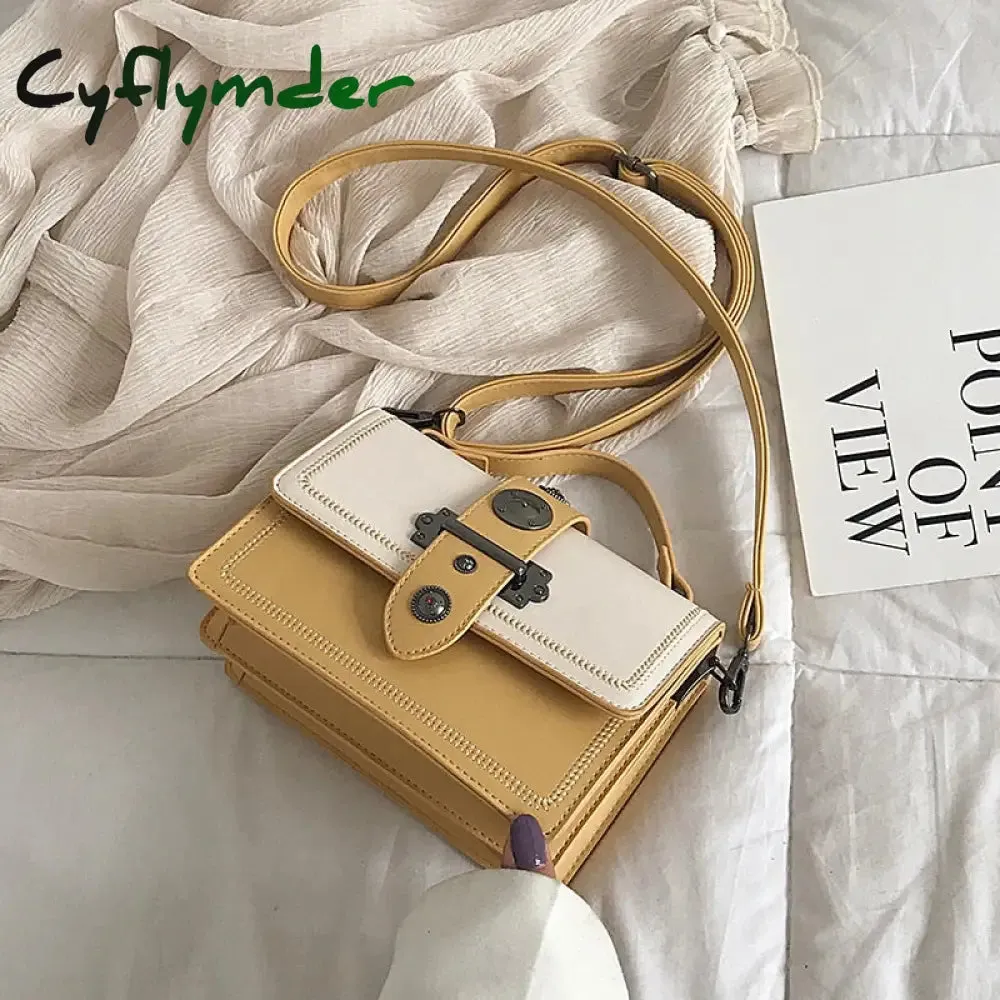 Cyflymder Elegant Female Casual Tote Bag Fashion New High Quality PU Leather Women's Designer Handbag Rivet Shoulder Messenger Bag