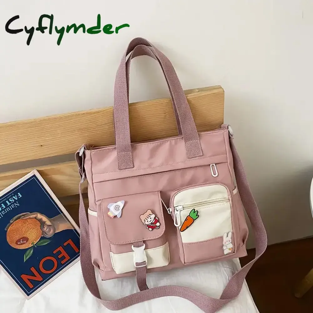 Cyflymder New Designer School Handbag Messeng Bag For Youth Teen Girls Tote Shoulder Bag Large Capacity Nylon Women Crossbody Bag Satchels BACK TO SCHOOL