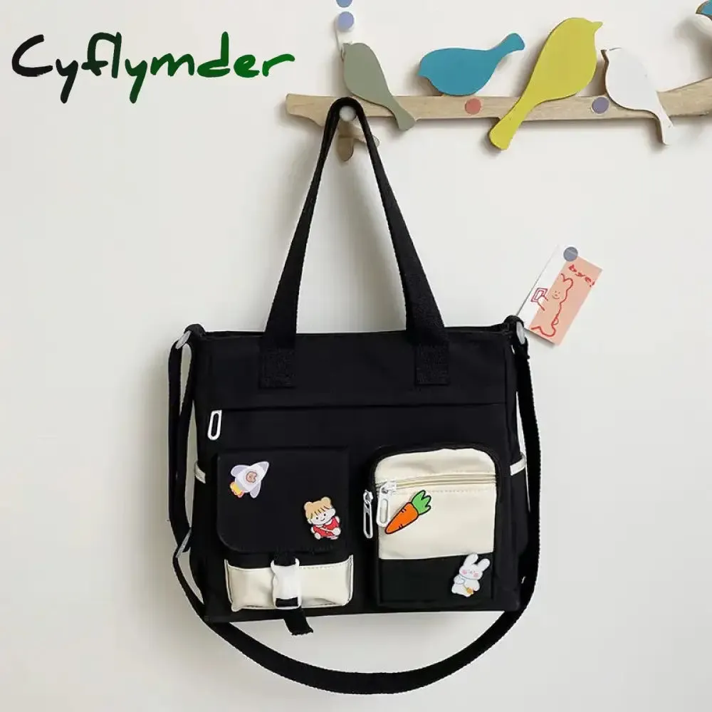 Cyflymder New Designer School Handbag Messeng Bag For Youth Teen Girls Tote Shoulder Bag Large Capacity Nylon Women Crossbody Bag Satchels BACK TO SCHOOL