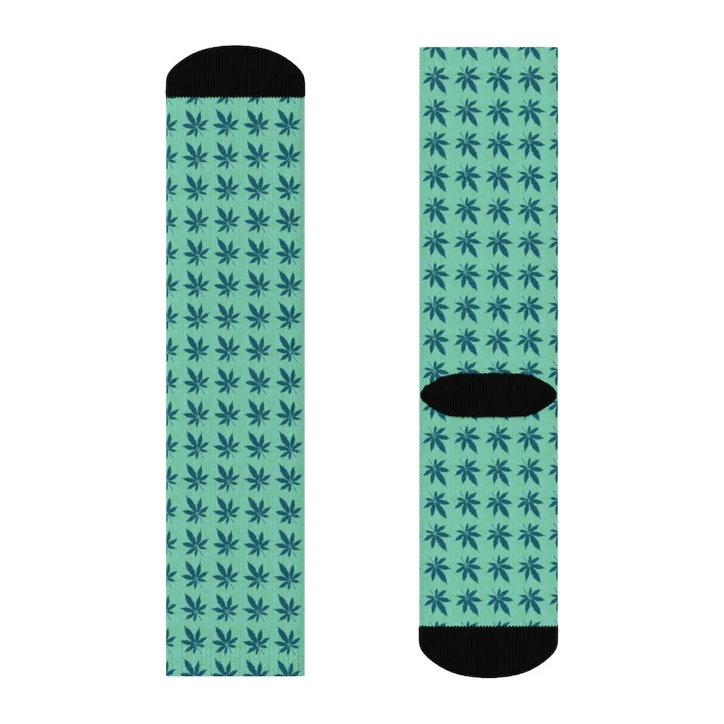 Green Crew Socks