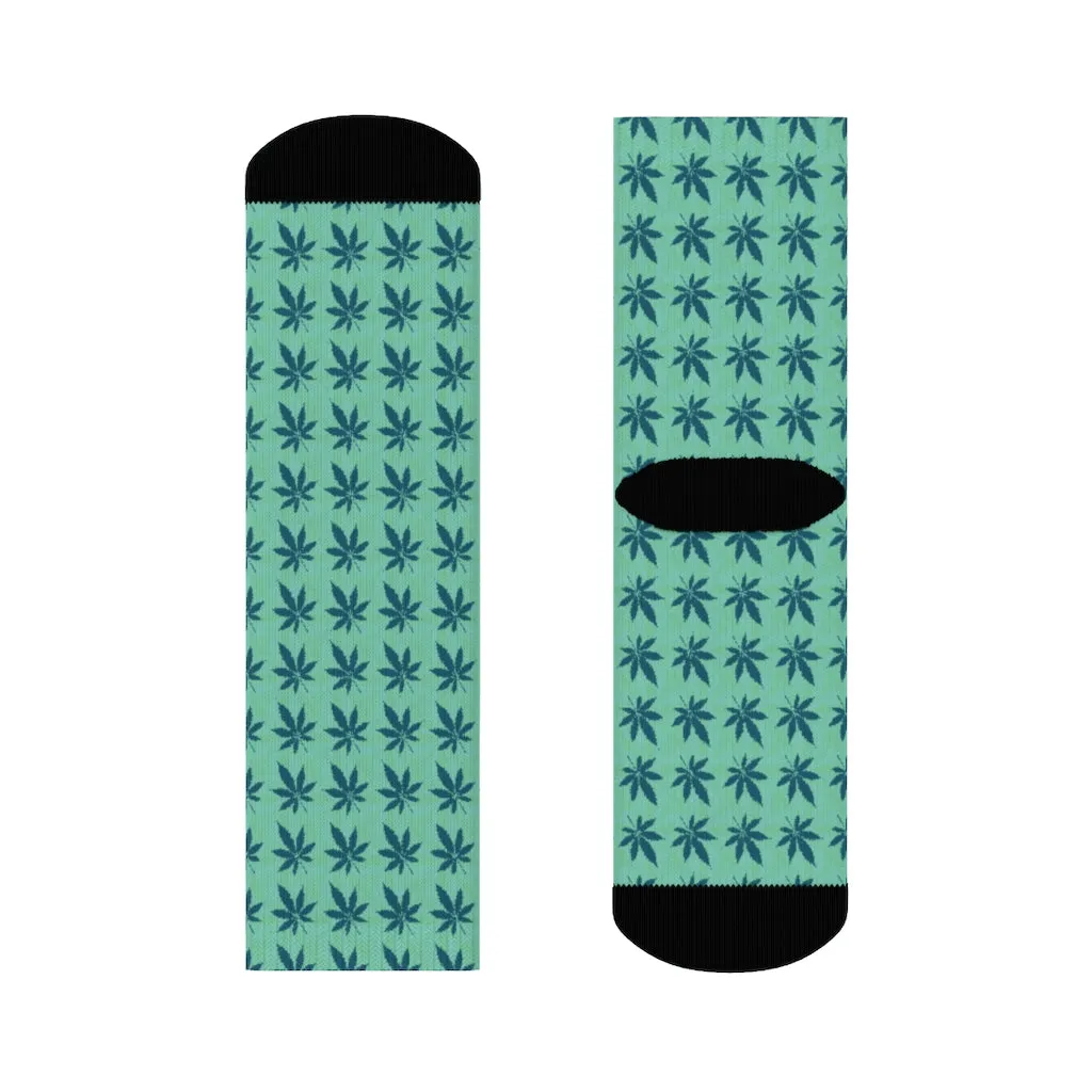 Green Crew Socks