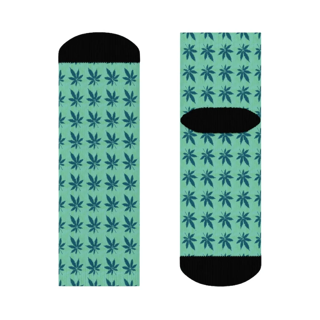 Green Crew Socks