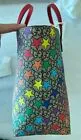 Gucci GG Childrens Rainbow Stars Leather Supreme Tote Handbag Bag Italy Red NEW