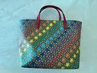 Gucci GG Childrens Rainbow Stars Leather Supreme Tote Handbag Bag Italy Red NEW