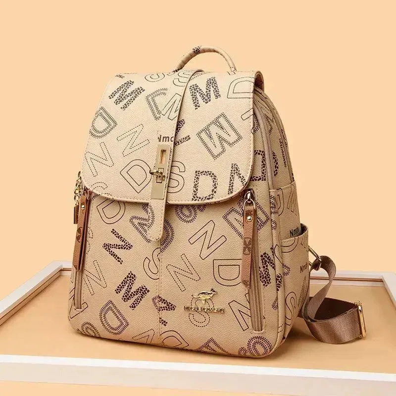 High-Quality Soft Leather Women's Shoulder Backpack