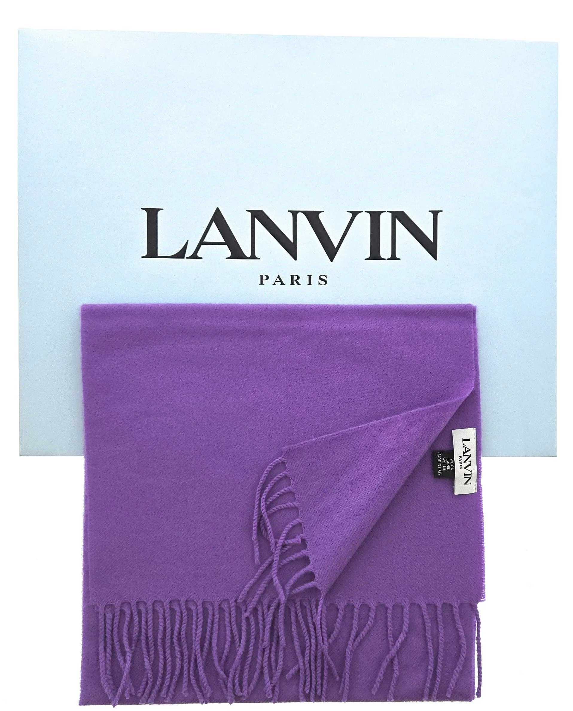 Lanvin Lavander Luxurious Modern Pure Wool Scarf
