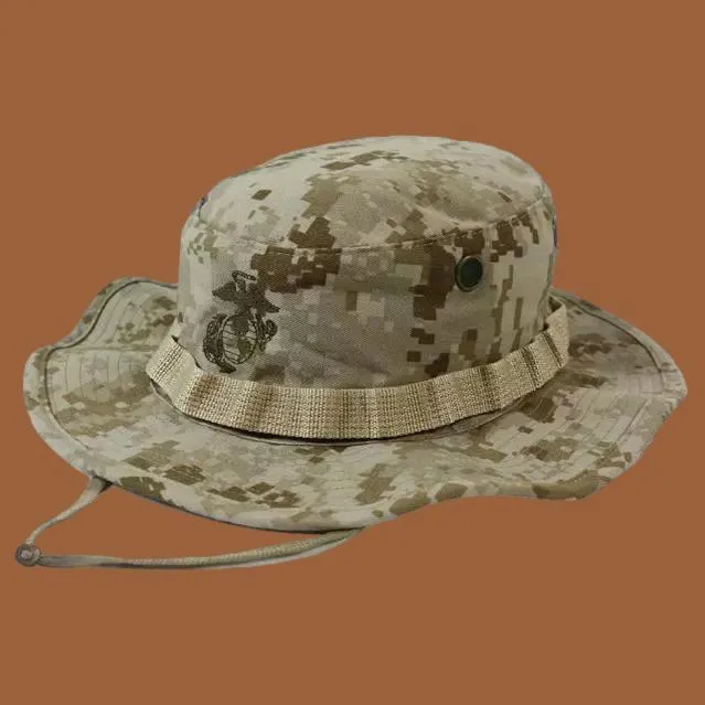 MARINE CORPS BOONIE HAT DIGITAL DESERT MARPAT CAMOUFLAGE LARGE 7.5  USA MADE