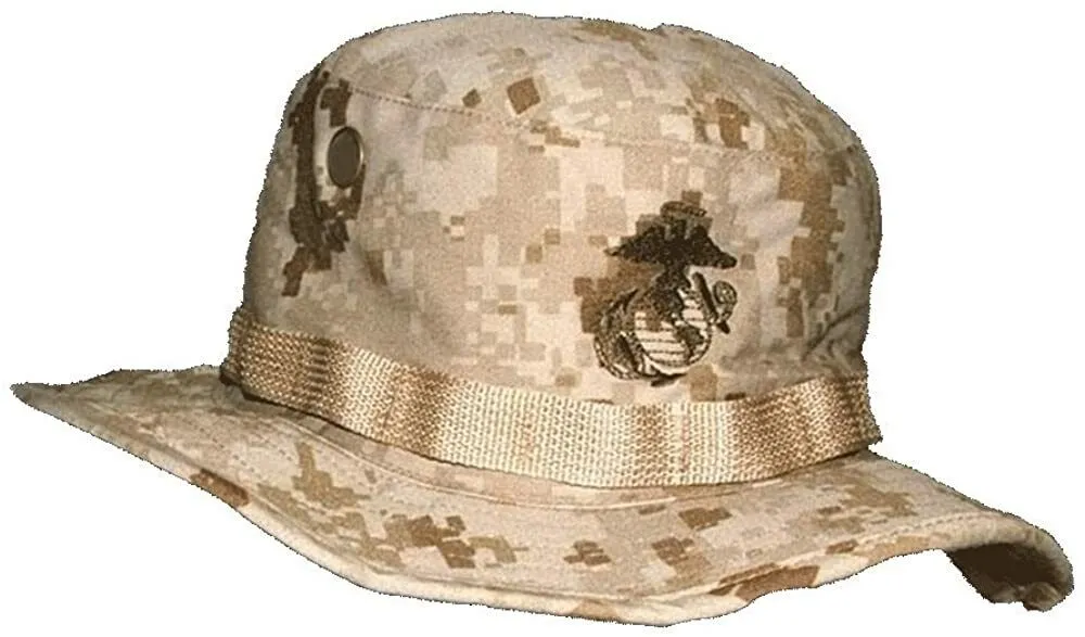 MARINE CORPS BOONIE HAT DIGITAL DESERT MARPAT CAMOUFLAGE LARGE 7.5  USA MADE