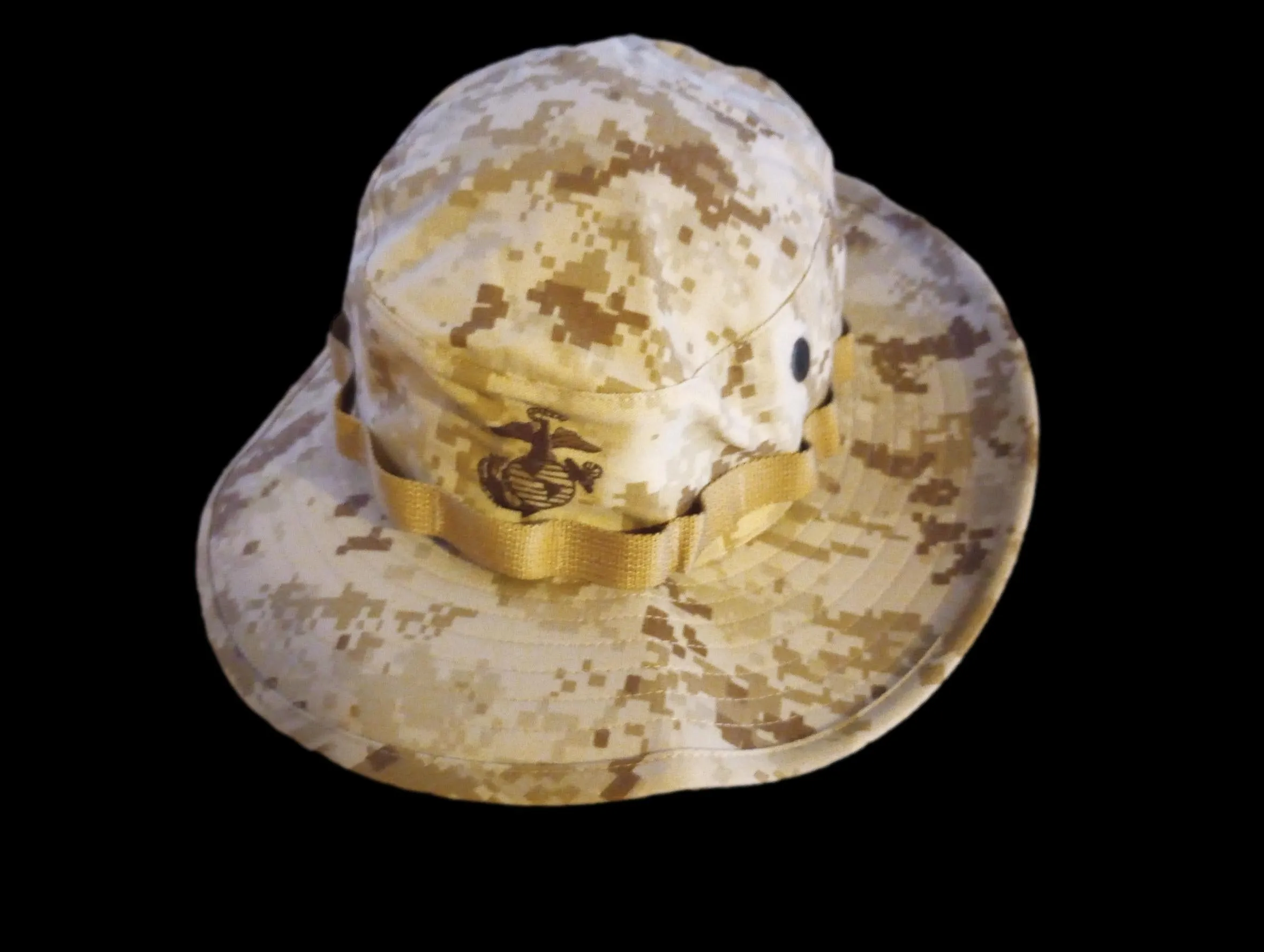 MARINE CORPS BOONIE HAT DIGITAL DESERT MARPAT CAMOUFLAGE LARGE 7.5  USA MADE