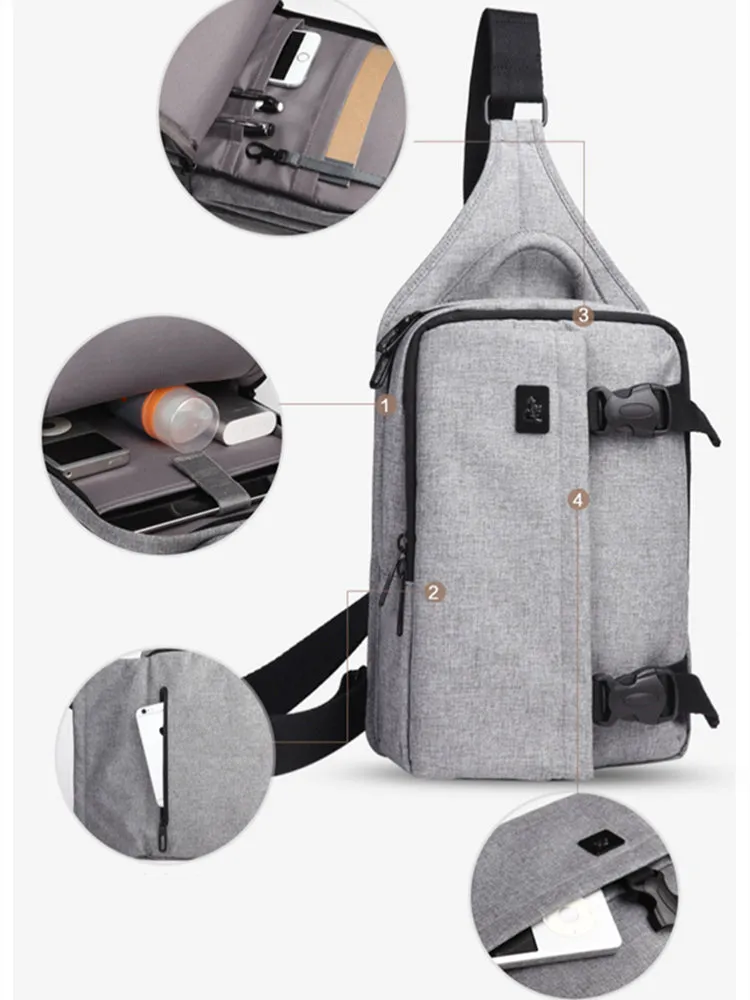 Men Designer Messenger Shoulder Bag Buckle Casual Waterproof Shoulder Cross Body