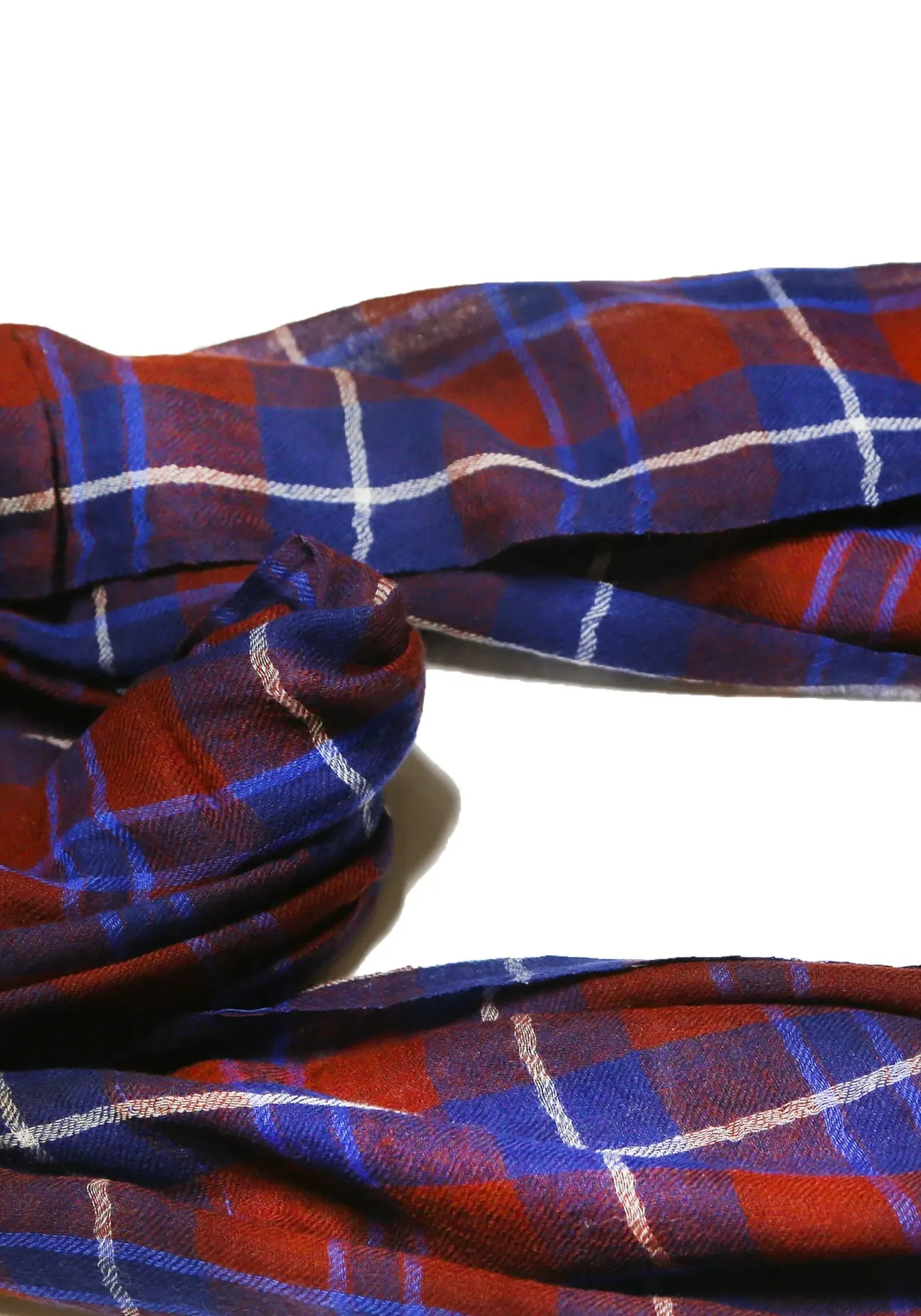 Mumbai Plaid Scarf Brown/Blue LA