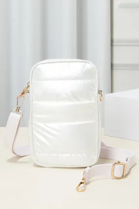 Puffer Rectangle Crossbody Bag in Ivory