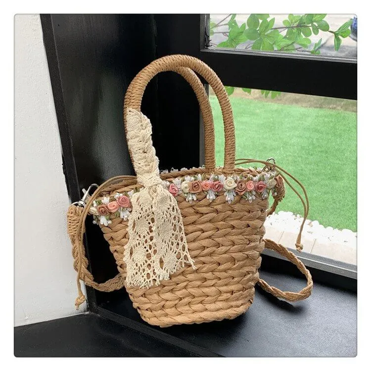 Raffia Beach Tote Straw Handbags For Summer-Showtown