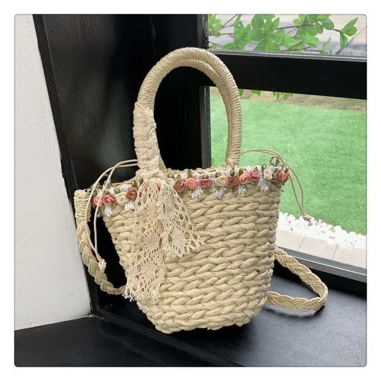 Raffia Beach Tote Straw Handbags For Summer-Showtown