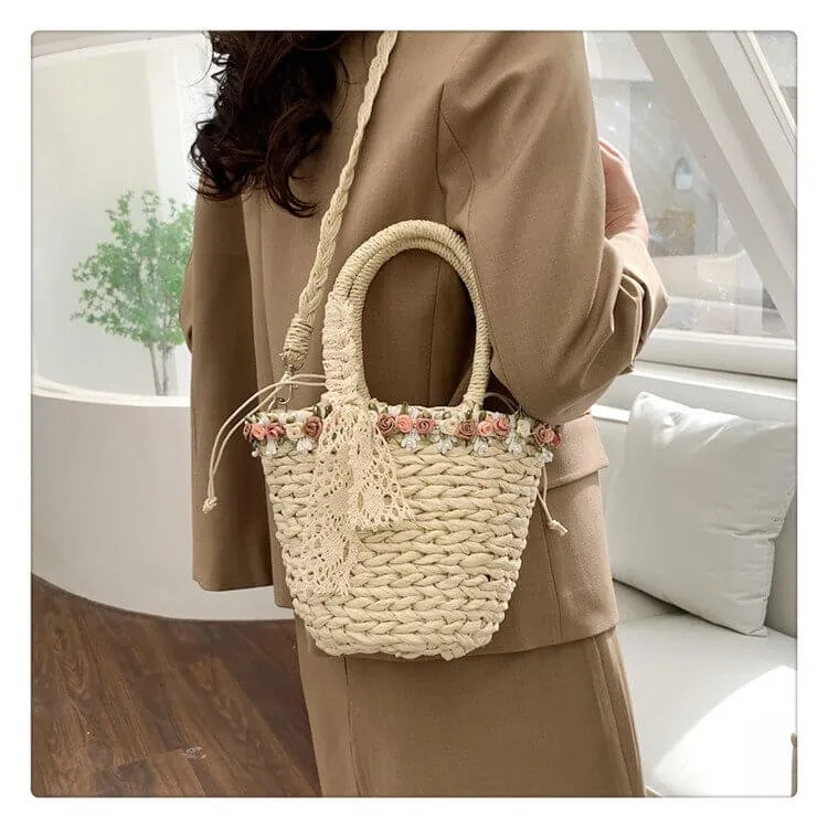 Raffia Beach Tote Straw Handbags For Summer-Showtown