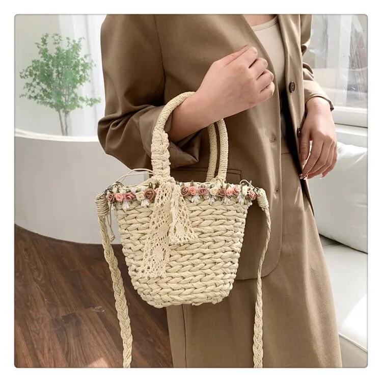 Raffia Beach Tote Straw Handbags For Summer-Showtown