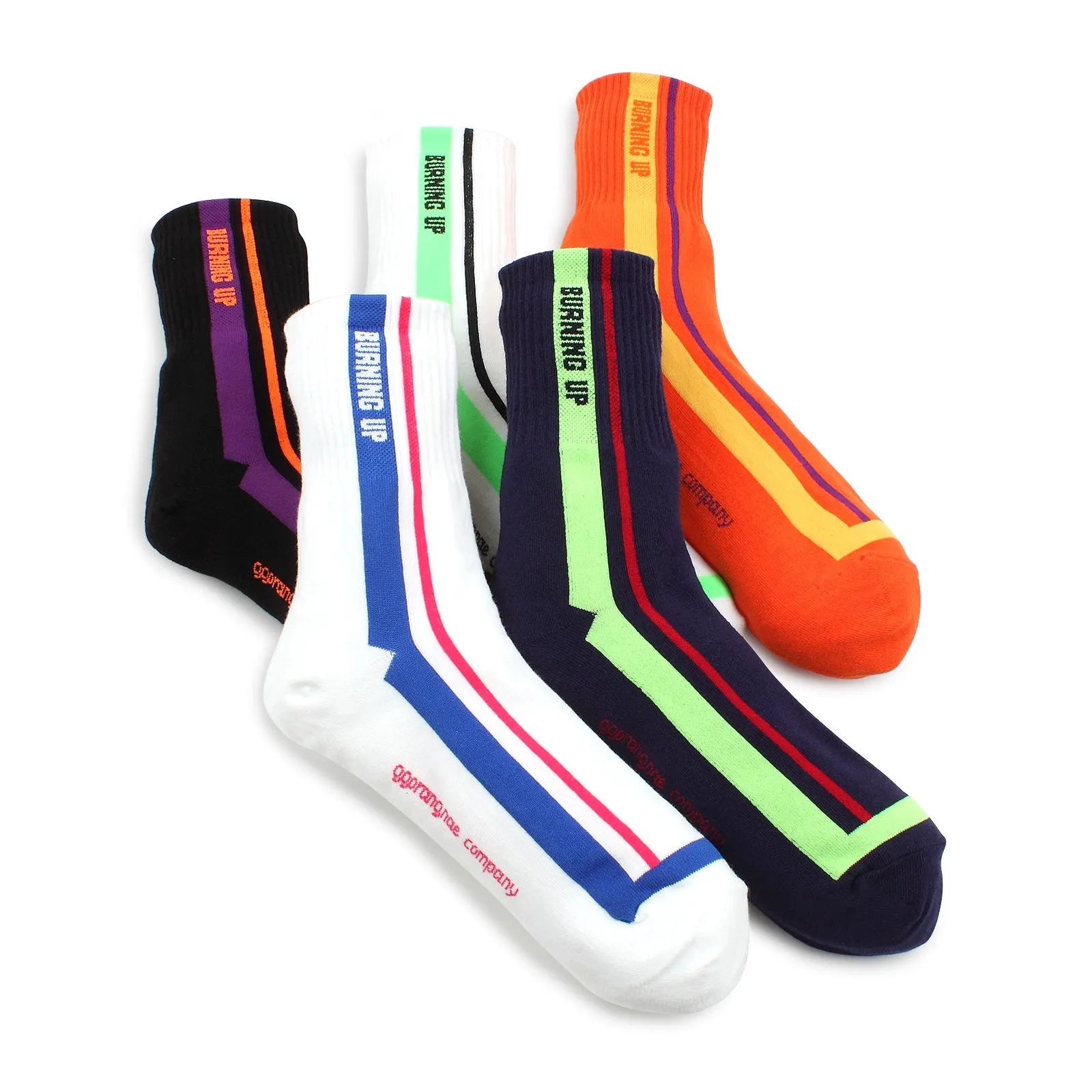 Rugby Burning up Street Fashion Socks (Crew 5pairs) BH15