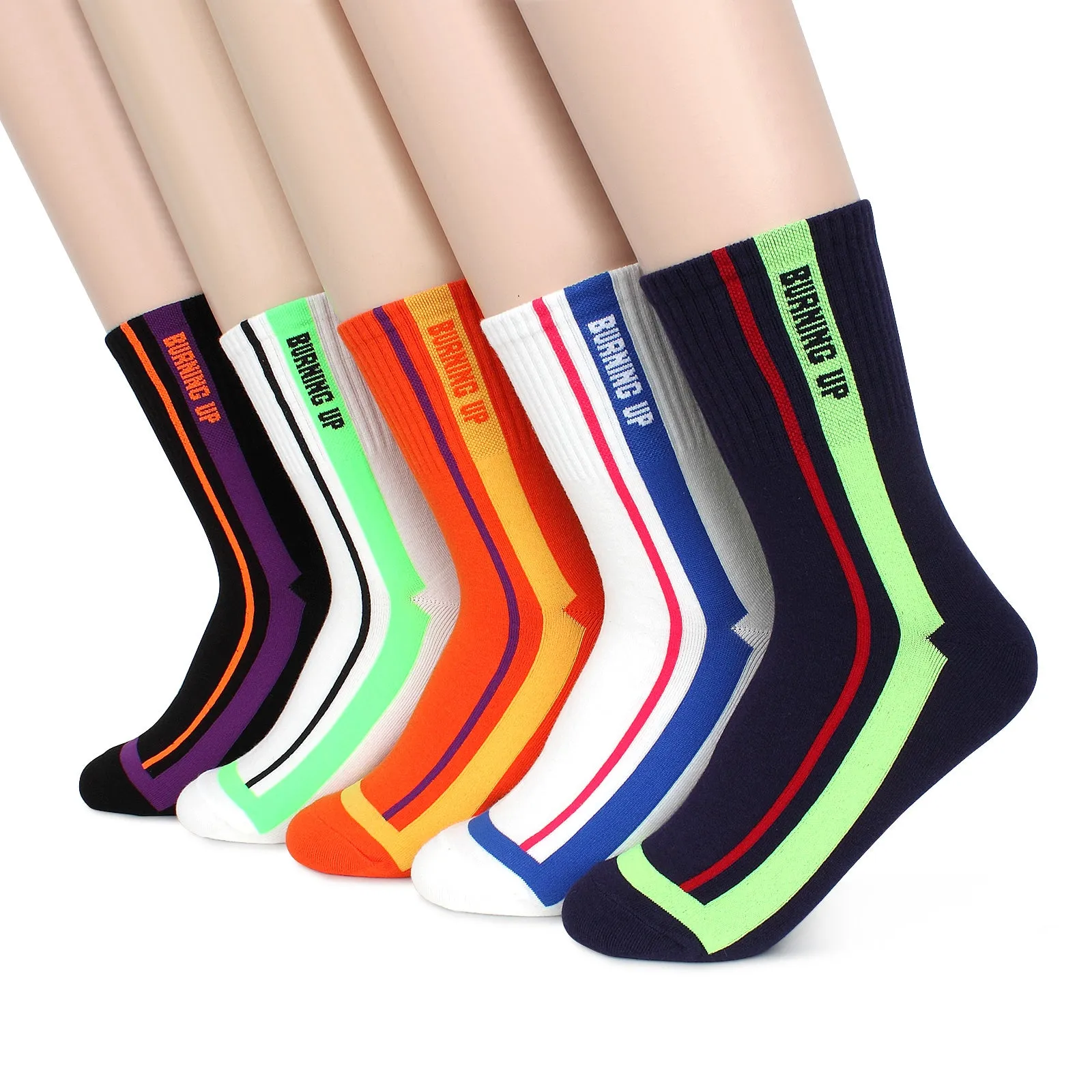Rugby Burning up Street Fashion Socks (Crew 5pairs) BH15