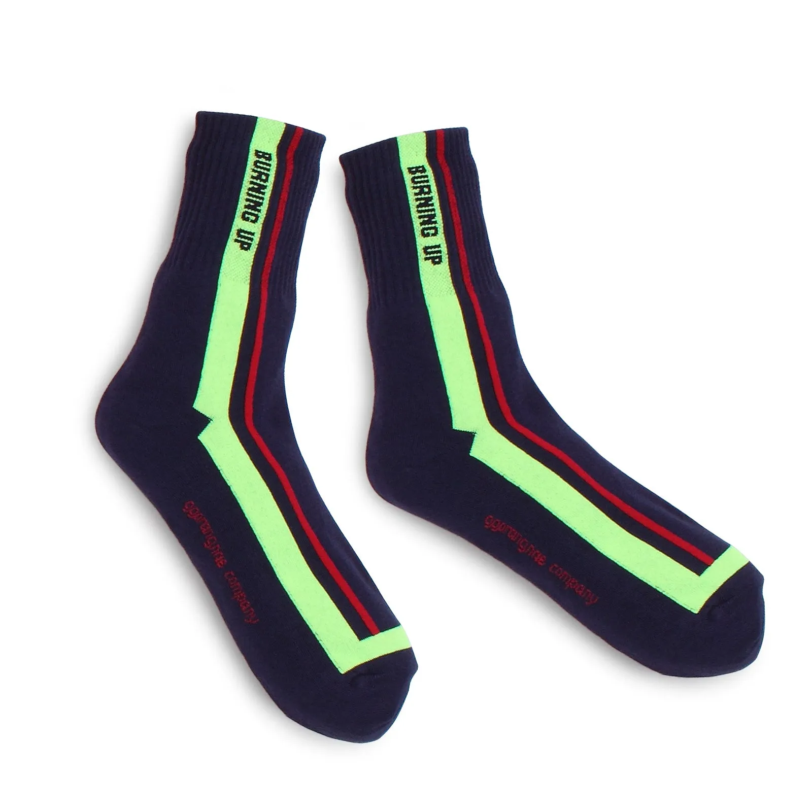 Rugby Burning up Street Fashion Socks (Crew 5pairs) BH15
