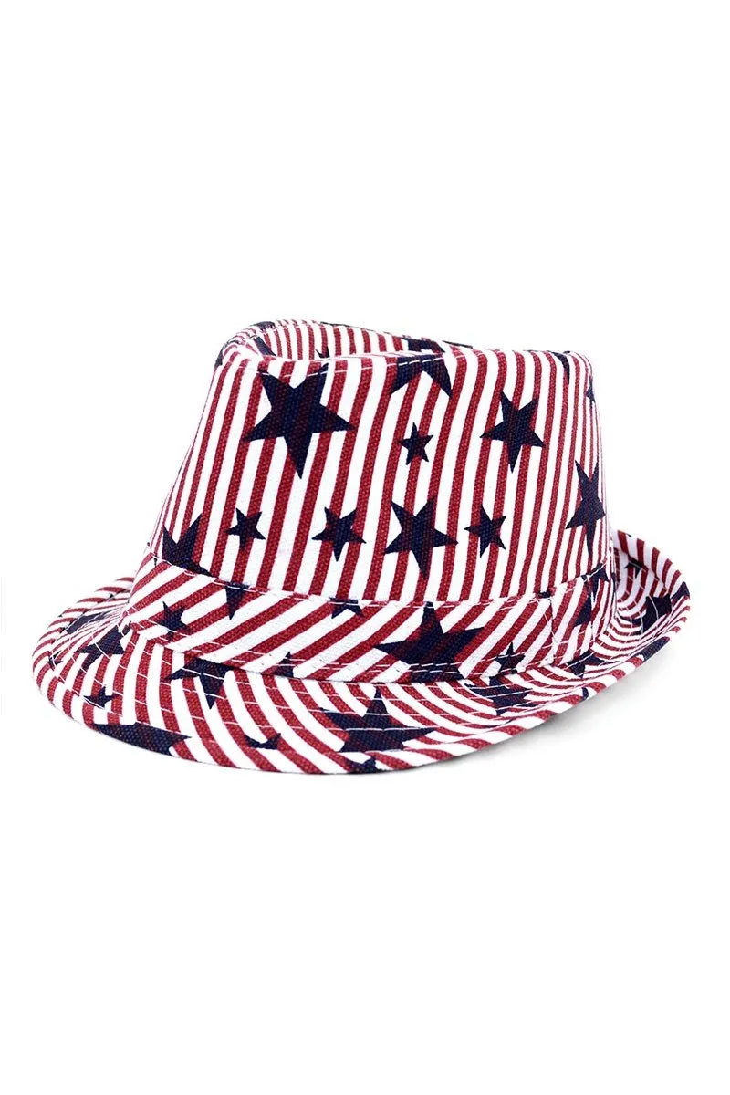 Spring/Summer USA Stars StripesTrilby Fedora