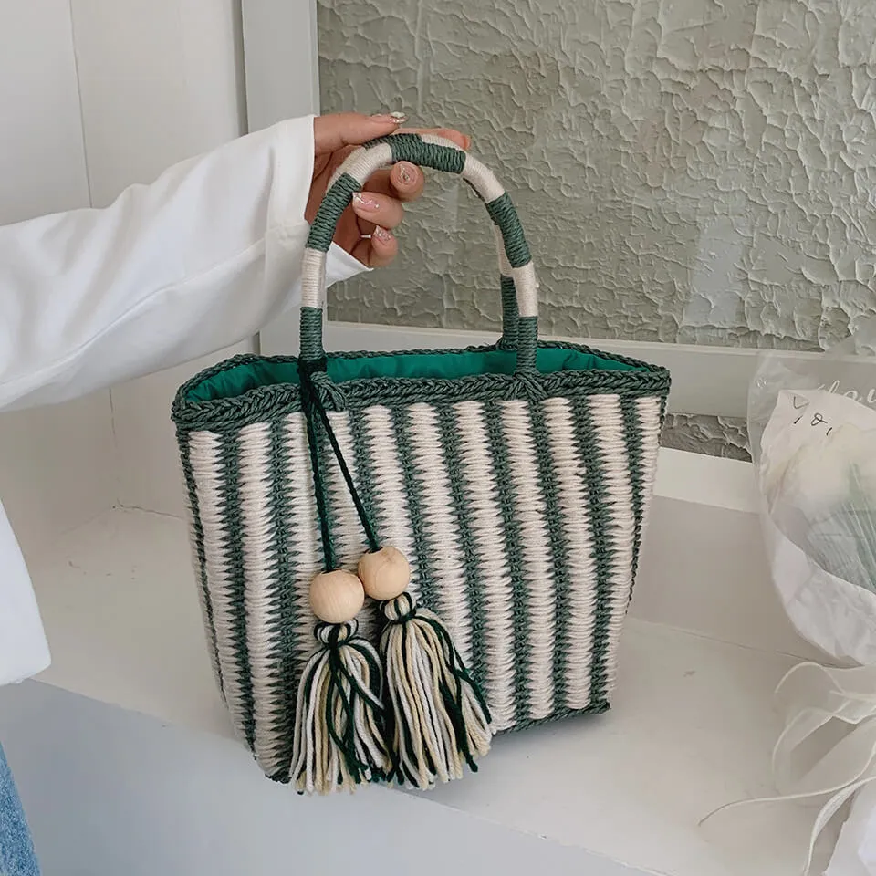 Summer Beach Straw Shoulder Tote Bag Handbags For Women-Showtown