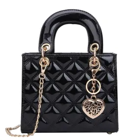 Vvsha Luxury Brand Tote bag 2022 Fashion New High Quality Patent Leather Women's Designer Handbag Lingge Chain Shoulder Messenger Bag