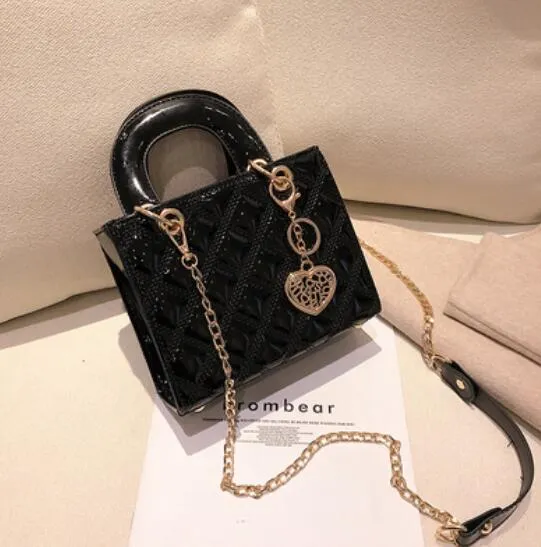 Vvsha Luxury Brand Tote bag 2022 Fashion New High Quality Patent Leather Women's Designer Handbag Lingge Chain Shoulder Messenger Bag