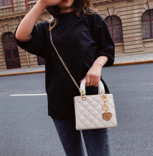 Vvsha Luxury Brand Tote bag 2022 Fashion New High Quality Patent Leather Women's Designer Handbag Lingge Chain Shoulder Messenger Bag