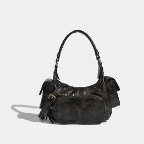 Vvsha Moto & Biker Underarm Bags For Women Luxury Designer Handbag And Purses 2023 New In Vintage Multiple Pockets Shoulder Crossbody
