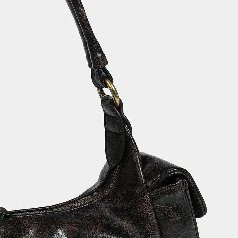 Vvsha Moto & Biker Underarm Bags For Women Luxury Designer Handbag And Purses 2023 New In Vintage Multiple Pockets Shoulder Crossbody