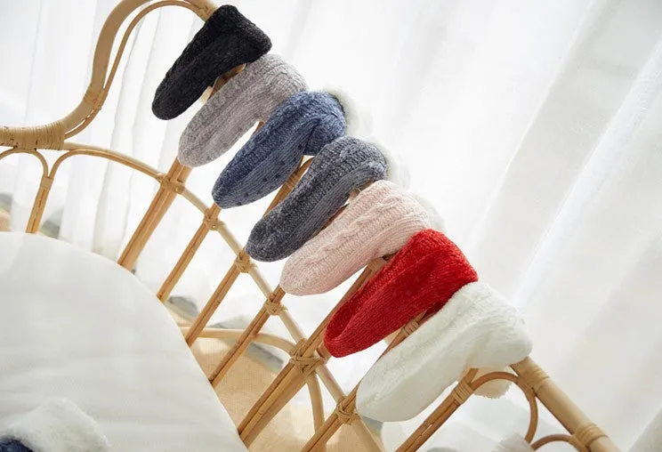 Winter Warm Non-Slip Solid Color Family Floor Socks