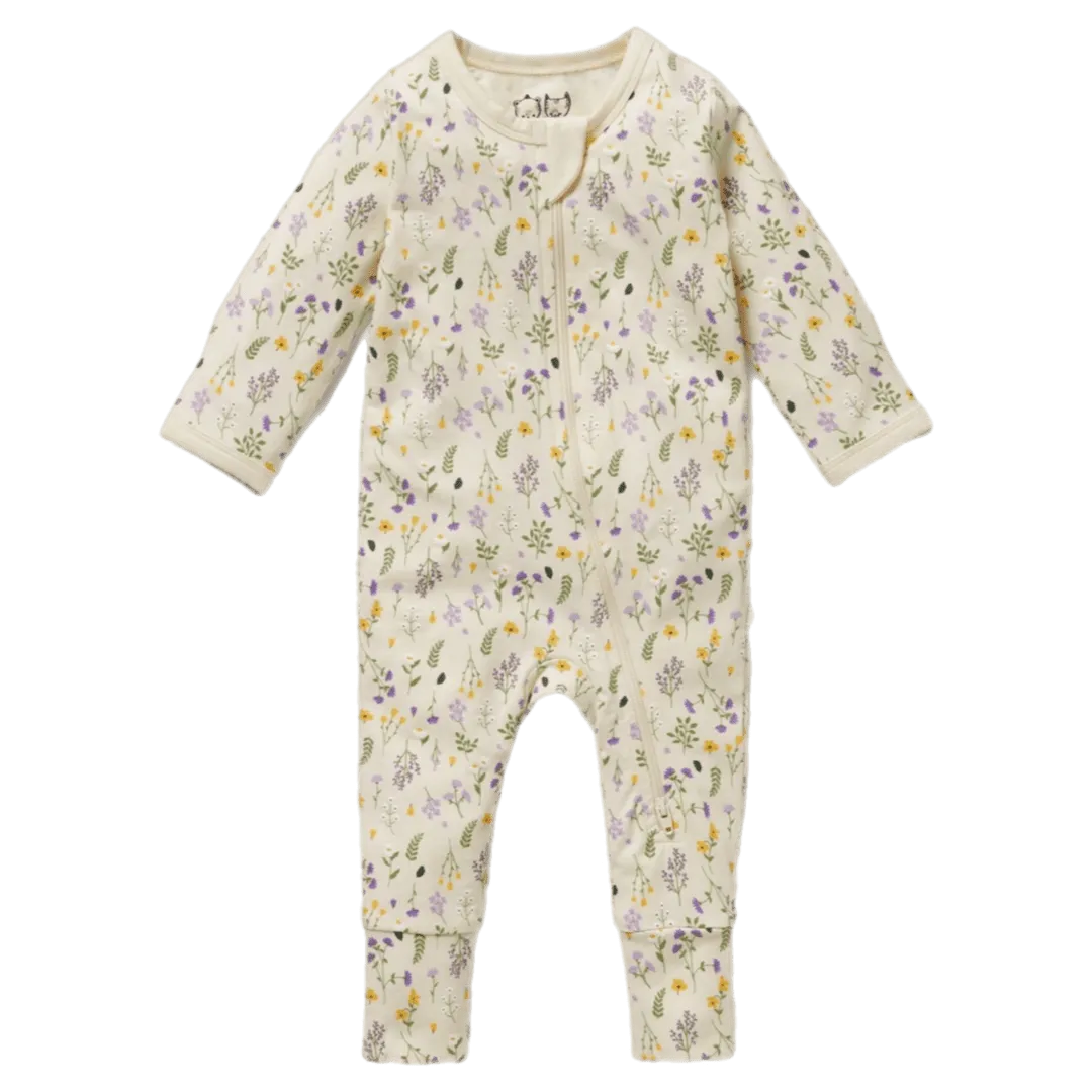 Zipsuit with Feet - Bella Floral