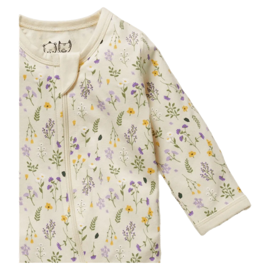 Zipsuit with Feet - Bella Floral